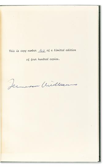 TENNESSEE WILLIAMS (1911-1983) Signed, limited first edition of Memoirs.